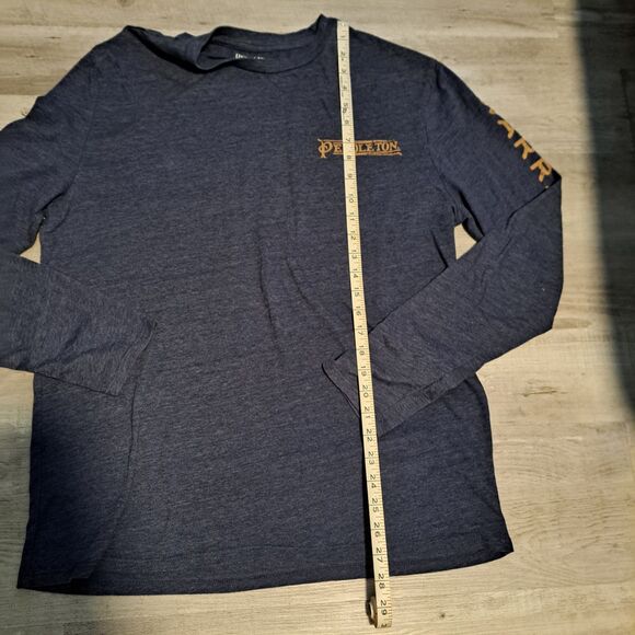 Pendleton Warranted To Be T Shirt Men's Medium Long Sleeve Blue Crew Neck - Picture 5 of 10